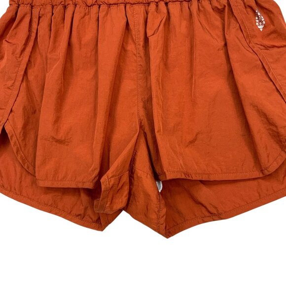 Free People FP Movement The Way Home Shorts M Orange High Rise Built In Brief - Picture 11 of 13